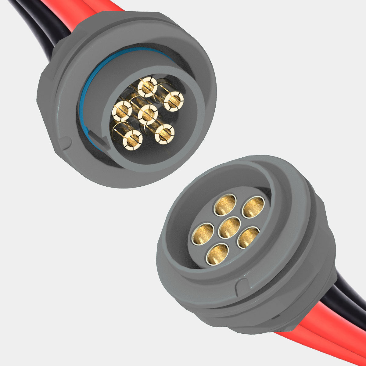 Bulkhead male & female connectors