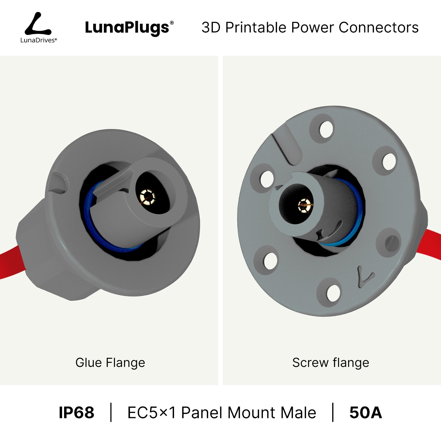EC5x1 - 50 Amps, IP68 - Full Set - LunaDrives®